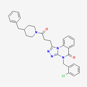 1-[3-(4-benzylpiperidin-1-yl)-3-oxopropyl]-4-(2-chlorobenzyl)[1,2,4]triazolo[4,3-a]quinazolin-5(4H)-one