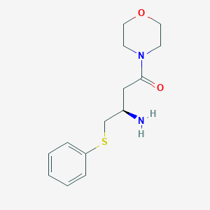 B1141269 (R)-3-amino-1-morpholino-4-(phenylthio)butan-1-one CAS No. 870812-94-5