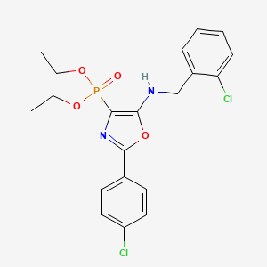 Diethyl [2-(4-chlorophenyl)-5-{[(2-chlorophenyl)methyl]amino}-1,3-oxazol-4-YL]phosphonate