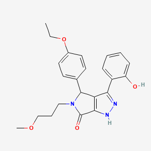 molecular formula C23H25N3O4 B11412741 4-(4-ethoxyphenyl)-3-(2-hydroxyphenyl)-5-(3-methoxypropyl)-4,5-dihydropyrrolo[3,4-c]pyrazol-6(1H)-one 