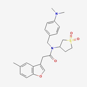 N-[4-(dimethylamino)benzyl]-N-(1,1-dioxidotetrahydrothiophen-3-yl)-2-(5-methyl-1-benzofuran-3-yl)acetamide