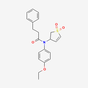 N-(1,1-Dioxido-2,3-dihydro-3-thiophenyl)-N-(4-ethoxyphenyl)-3-phenylpropanamide