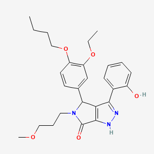 4-(4-butoxy-3-ethoxyphenyl)-3-(2-hydroxyphenyl)-5-(3-methoxypropyl)-4,5-dihydropyrrolo[3,4-c]pyrazol-6(1H)-one