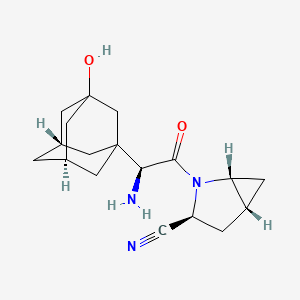 B1141280 (1R,3S,5R)-2-[(2S)-2-amino-2-[(5S,7R)-3-hydroxy-1-adamantyl]acetyl]-2-azabicyclo[3.1.0]hexane-3-carbonitrile CAS No. 1564265-96-8