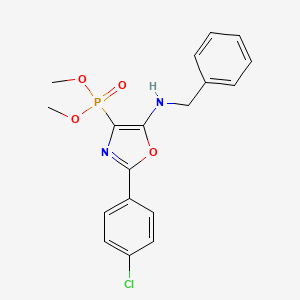 molecular formula C18H18ClN2O4P B11412802 Dimethyl [5-(benzylamino)-2-(4-chlorophenyl)-1,3-oxazol-4-yl]phosphonate 