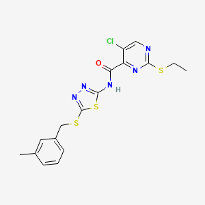 5-chloro-2-(ethylsulfanyl)-N-{5-[(3-methylbenzyl)sulfanyl]-1,3,4-thiadiazol-2-yl}pyrimidine-4-carboxamide