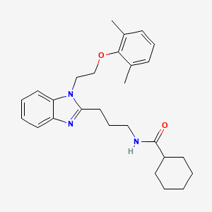 N-(3-{1-[2-(2,6-dimethylphenoxy)ethyl]-1H-benzimidazol-2-yl}propyl)cyclohexanecarboxamide