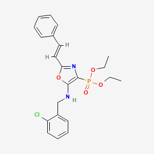 diethyl {5-[(2-chlorobenzyl)amino]-2-[(E)-2-phenylethenyl]-1,3-oxazol-4-yl}phosphonate