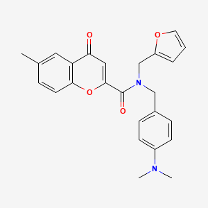 N-[4-(dimethylamino)benzyl]-N-(furan-2-ylmethyl)-6-methyl-4-oxo-4H-chromene-2-carboxamide