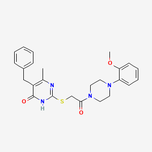 5-benzyl-2-({2-[4-(2-methoxyphenyl)-1-piperazinyl]-2-oxoethyl}thio)-6-methyl-4(3H)-pyrimidinone