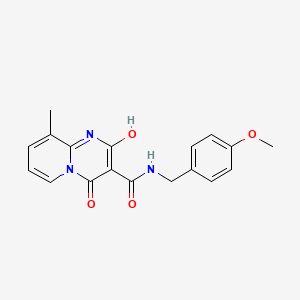 4-hydroxy-N-(4-methoxybenzyl)-9-methyl-2-oxo-2H-pyrido[1,2-a]pyrimidine-3-carboxamide