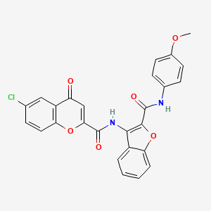 6-chloro-N-{2-[(4-methoxyphenyl)carbamoyl]-1-benzofuran-3-yl}-4-oxo-4H-chromene-2-carboxamide