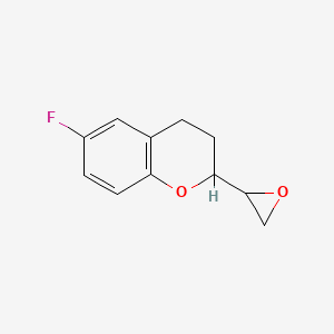 molecular formula C₁₁H₁₁FO₂ B1141292 6-氟-2-(环氧-2-基)色满 CAS No. 197706-51-7