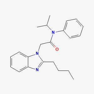 molecular formula C22H27N3O B11412932 2-(2-butyl-1H-benzimidazol-1-yl)-N-phenyl-N-(propan-2-yl)acetamide 