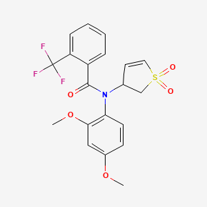 N-(2,4-dimethoxyphenyl)-N-(1,1-dioxido-2,3-dihydrothiophen-3-yl)-2-(trifluoromethyl)benzamide