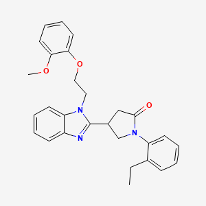 1-(2-ethylphenyl)-4-{1-[2-(2-methoxyphenoxy)ethyl]-1H-benzimidazol-2-yl}pyrrolidin-2-one