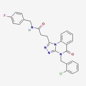 3-[4-(2-chlorobenzyl)-5-oxo-4,5-dihydro[1,2,4]triazolo[4,3-a]quinazolin-1-yl]-N-(4-fluorobenzyl)propanamide