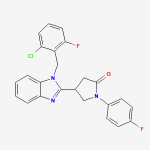 4-[1-(2-chloro-6-fluorobenzyl)-1H-benzimidazol-2-yl]-1-(4-fluorophenyl)pyrrolidin-2-one