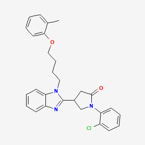 1-(2-chlorophenyl)-4-{1-[4-(2-methylphenoxy)butyl]-1H-benzimidazol-2-yl}pyrrolidin-2-one