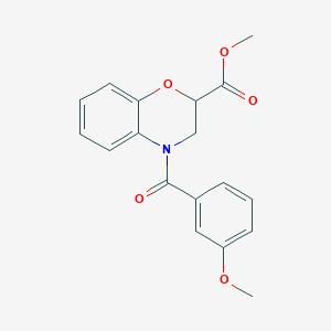 methyl 4-(3-methoxybenzoyl)-3,4-dihydro-2H-1,4-benzoxazine-2-carboxylate