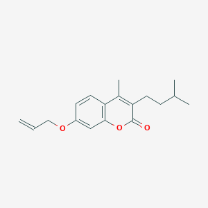 4-methyl-3-(3-methylbutyl)-7-(prop-2-en-1-yloxy)-2H-chromen-2-one