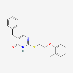 5-benzyl-6-methyl-2-{[2-(2-methylphenoxy)ethyl]sulfanyl}pyrimidin-4(3H)-one