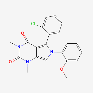 molecular formula C21H18ClN3O3 B11413030 5-(2-chlorophenyl)-6-(2-methoxyphenyl)-1,3-dimethyl-1H-pyrrolo[3,4-d]pyrimidine-2,4(3H,6H)-dione 