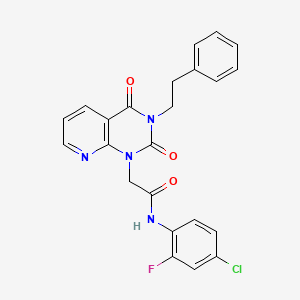 N-(4-chloro-2-fluorophenyl)-2-[2,4-dioxo-3-(2-phenylethyl)-1H,2H,3H,4H-pyrido[2,3-d]pyrimidin-1-yl]acetamide