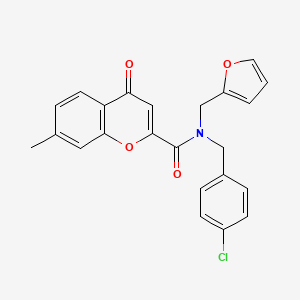 N-(4-chlorobenzyl)-N-(furan-2-ylmethyl)-7-methyl-4-oxo-4H-chromene-2-carboxamide