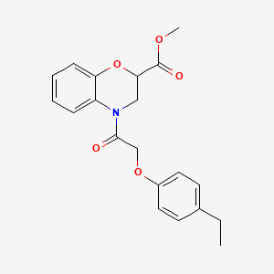 molecular formula C20H21NO5 B11413065 methyl 4-[(4-ethylphenoxy)acetyl]-3,4-dihydro-2H-1,4-benzoxazine-2-carboxylate CAS No. 879954-49-1