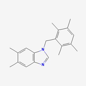 molecular formula C20H24N2 B11413073 1H-1,3-Benzimidazole, 5,6-dimethyl-1-[(2,3,5,6-tetramethylphenyl)methyl]- 