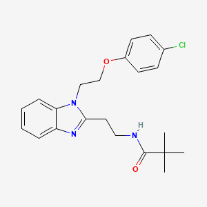 N-(2-{1-[2-(4-chlorophenoxy)ethyl]-1H-benzimidazol-2-yl}ethyl)-2,2-dimethylpropanamide