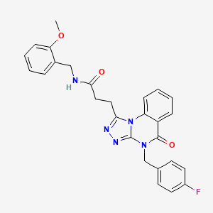 3-[4-(4-fluorobenzyl)-5-oxo-4,5-dihydro[1,2,4]triazolo[4,3-a]quinazolin-1-yl]-N-(2-methoxybenzyl)propanamide