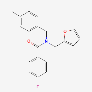 molecular formula C20H18FNO2 B11413133 4-fluoro-N-(furan-2-ylmethyl)-N-(4-methylbenzyl)benzamide 