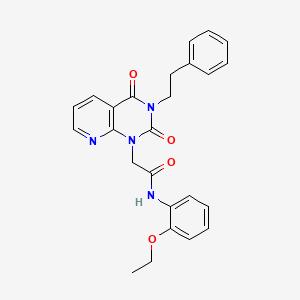 molecular formula C25H24N4O4 B11413145 2-[2,4-dioxo-3-(2-phenylethyl)-1H,2H,3H,4H-pyrido[2,3-d]pyrimidin-1-yl]-N-(2-ethoxyphenyl)acetamide 