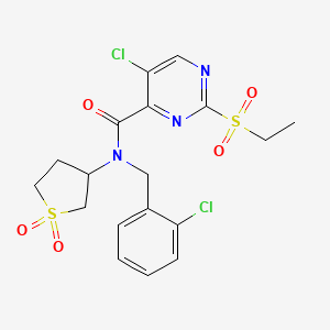 5-chloro-N-(2-chlorobenzyl)-N-(1,1-dioxidotetrahydrothiophen-3-yl)-2-(ethylsulfonyl)pyrimidine-4-carboxamide