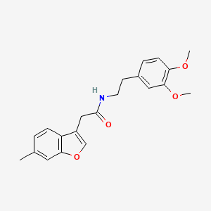 N-[2-(3,4-dimethoxyphenyl)ethyl]-2-(6-methyl-1-benzofuran-3-yl)acetamide