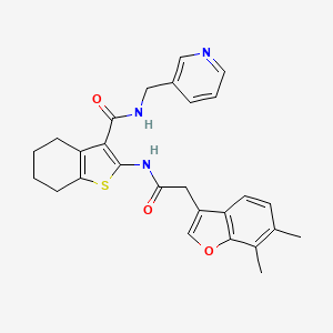 2-{[(6,7-dimethyl-1-benzofuran-3-yl)acetyl]amino}-N-(pyridin-3-ylmethyl)-4,5,6,7-tetrahydro-1-benzothiophene-3-carboxamide