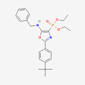 molecular formula C24H31N2O4P B11413212 Diethyl [5-(benzylamino)-2-(4-tert-butylphenyl)-1,3-oxazol-4-yl]phosphonate 