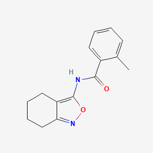 molecular formula C15H16N2O2 B11413262 2-methyl-N-(4,5,6,7-tetrahydro-2,1-benzoxazol-3-yl)benzamide 