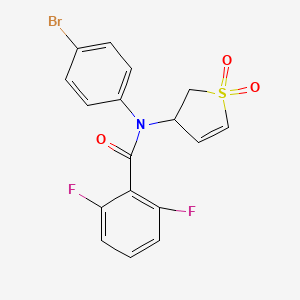 N-(4-bromophenyl)-N-(1,1-dioxido-2,3-dihydrothiophen-3-yl)-2,6-difluorobenzamide