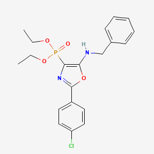 molecular formula C20H22ClN2O4P B11413270 Diethyl [5-(benzylamino)-2-(4-chlorophenyl)-1,3-oxazol-4-yl]phosphonate 