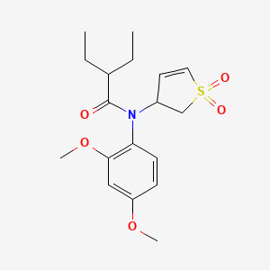 molecular formula C18H25NO5S B11413274 N-(2,4-Dimethoxyphenyl)-N-(1,1-dioxido-2,3-dihydro-3-thiophenyl)-2-ethylbutanamide 