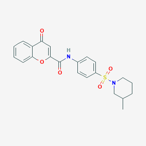 N-{4-[(3-methylpiperidin-1-yl)sulfonyl]phenyl}-4-oxo-4H-chromene-2-carboxamide