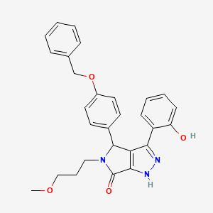 4-[4-(benzyloxy)phenyl]-3-(2-hydroxyphenyl)-5-(3-methoxypropyl)-4,5-dihydropyrrolo[3,4-c]pyrazol-6(1H)-one