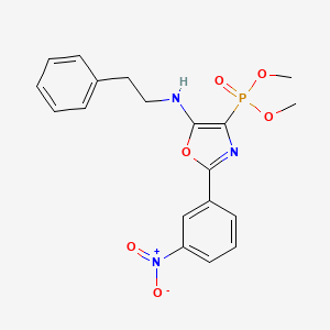 Dimethyl [2-(3-nitrophenyl)-5-[(2-phenylethyl)amino]-1,3-oxazol-4-YL]phosphonate