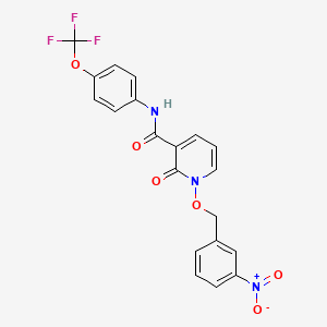 1-((3-nitrobenzyl)oxy)-2-oxo-N-(4-(trifluoromethoxy)phenyl)-1,2-dihydropyridine-3-carboxamide