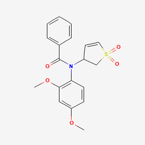 molecular formula C19H19NO5S B11413316 N-(2,4-dimethoxyphenyl)-N-(1,1-dioxido-2,3-dihydrothiophen-3-yl)benzamide 