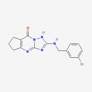 2-[(3-bromobenzyl)amino]-6,7-dihydro-5H-cyclopenta[d][1,2,4]triazolo[1,5-a]pyrimidin-8-ol