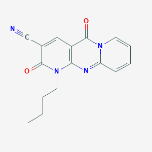 7-butyl-2,6-dioxo-1,7,9-triazatricyclo[8.4.0.03,8]tetradeca-3(8),4,9,11,13-pentaene-5-carbonitrile